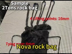 Nehir kontrolü ve geçici inşaat çalışmaları için 2 tonluk kaya torbası filtreleme ünitesi