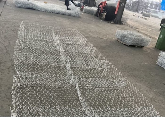 Ağır Sıcak Daldırma  Yatak Gabion Taş Duvar Galvanizli Hidrolik İşler Kullanım
