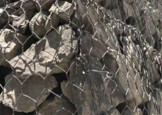 Gri Pvc Kaplı Altıgen Gabion Kutu 2.8mm Tel Çapı