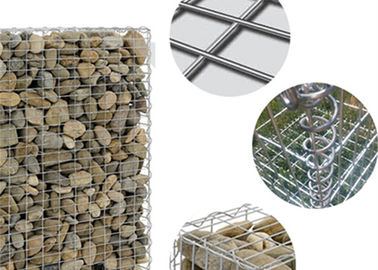 Kararlı Galvanizli Gabion Sepetleri 2.0 - 4.0 mm Özellik Duvarları İçin Tel Çapı