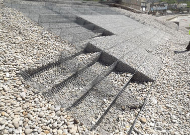 Ağır Çinko Kaplamalı  Gabion Yatak, Hasır Sepetleri İstinat Duvarları