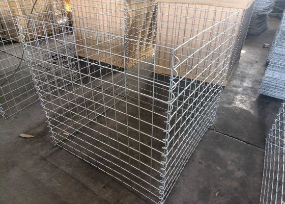 Güvenli ve peyzaj kolay kaynaklı Gabion Kutusu Askeri Savunma Engelleri 76.2 X 76.2mm 4.0mm