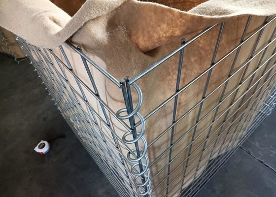 Tan Beige Renk Askeri Bariyer Katlanabilir Kum Duvar sepetleri Kum Tipi Gabion