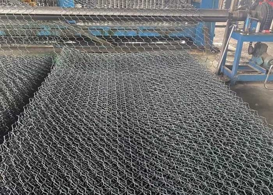 Eğim Döşeme için ECO Dostu 60mmx80mm Yeşil PVC Kaplı Gabion Hasır