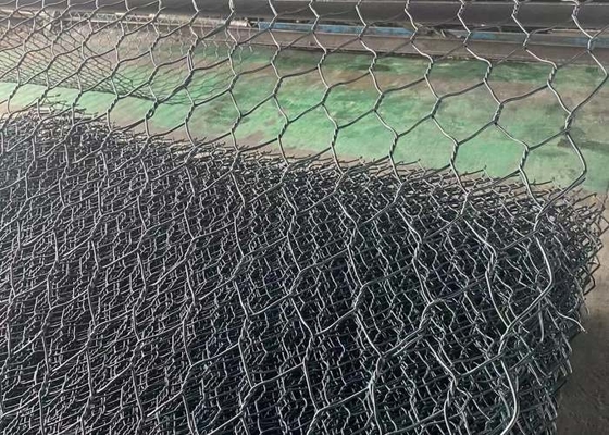 Eğim Döşeme için ECO Dostu 60mmx80mm Yeşil PVC Kaplı Gabion Hasır