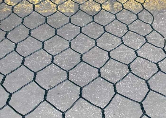 İnşaat Mühendisliği için PVC Kaplı Galvanizli Gabion Mesh Altıgen 60x80mm