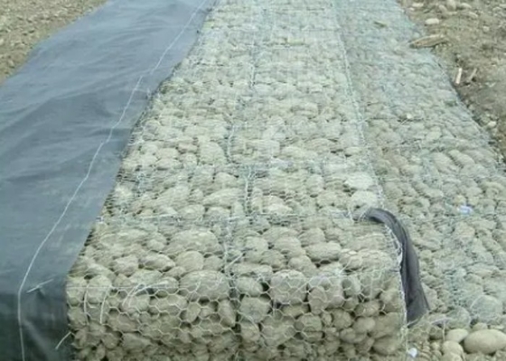 Mesh Boyutu 60x80mm Reno Gabion Yatak Yüksek Güçlü Destek Yapıları