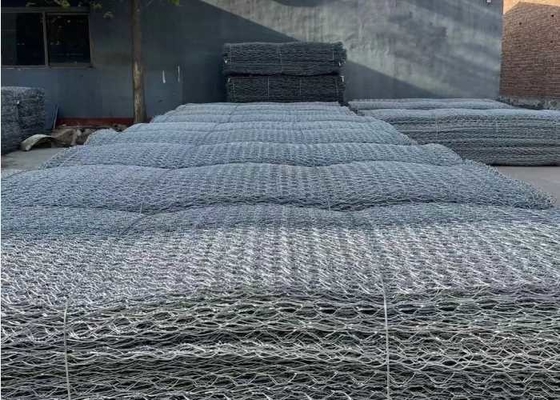 Galvanizli Çelik Tel 1m-6m Su Toprağı Köprüsü Koruması İçin Altıgen Gabion Sepeti