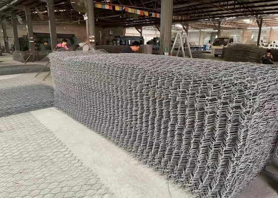 Su Koruma Projesi için Pvc Kaplı Bahçe 2x1x1m  Gabion Yatak Sepetleri