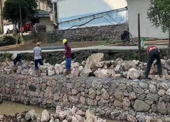 Bahçe Peyzajı İçin Yüksek Mukavemetli 80x100mm Gabion Hasır