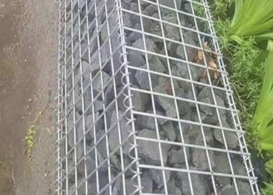 PVC Kaplı Galvanizli Kaynaklı Hasır Gabionlar İstinat Duvarları İçin