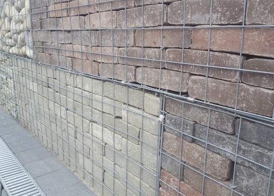 PVC Kaplı Galvanizli Kaynaklı Hasır Gabionlar İstinat Duvarları İçin