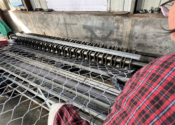 Erozyon Kontrolü İçin 4mm Altıgen Galvanize Gabion Ağı