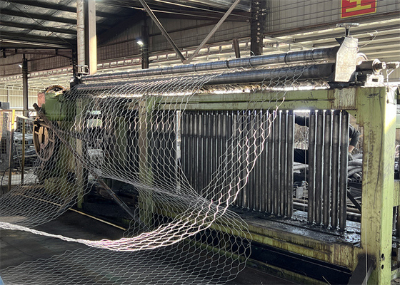 1m-2m Genişliği Galvanizli Gabion Kutusu 80x100mm Ağ Boyutu