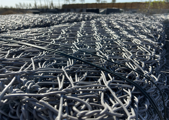 1m-2m Genişliği Galvanizli Gabion Kutusu 80x100mm Ağ Boyutu