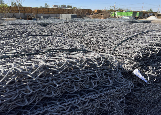 Galvanizli Gabion Sepet 2x1x1m Çift Bükümlü Çelik Hasır 2.7mm Tel