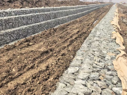 Tufan Bankası veya Rehber Bankası, 2,0 mm-4,0 mm çaplı tel ile Gabion Ağı