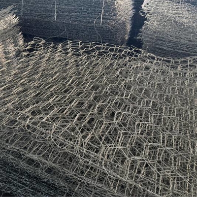 Galvanizli Gabion Sepet 2x1x1m Çift Bükümlü Çelik Hasır 2.7mm Tel