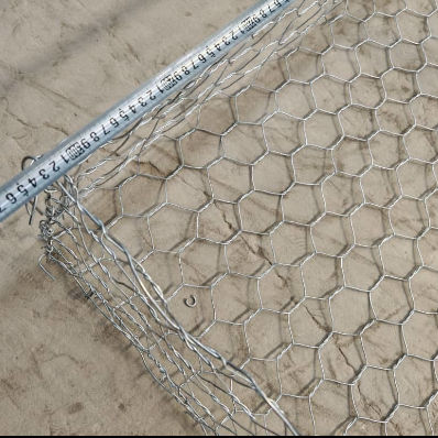 Erozyon Kontrolü için PVC Kaplı Altıgen Gabion Tel Ağı 10x12cm