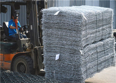 Pvc kaplama kalınlığı 0,5 mm Gabyon sepet ağı eğim stabilizasyonu için galvanize