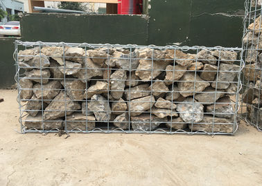 Galfan Kaplamalı Gabion Hasır Panelleri İç Gabion, Gümüş Rengi Tasarımları