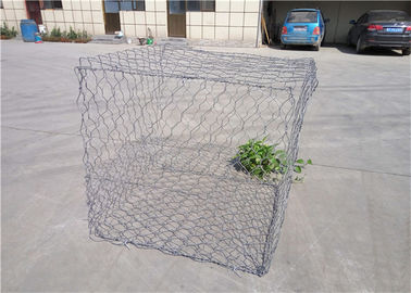 Gümüş Renkli Dekoratif Gabion Sepetleri / Galvanizli Çelik Taş Kafes