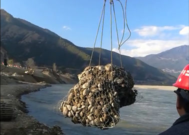 Geçici Taşkın Koruma Gabion Kaya Duvar Kafesleri 380 MPa Çekme Dayanımı