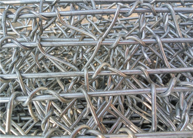 Güçlendirilmiş Gabion Hasır / Galvanizli Duvar Sepeti 60 * 80 Mm Delik Boyutu