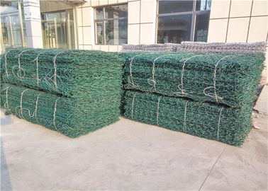 80mmx100mm Ağ Boyutu PVC Kaplı Sıcak Battırılmış Galvanize Gabion Kafesleri Sağlam İnşaat için