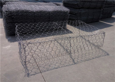Güçlendirilmiş Askeri Altgen Galvanize Fil Gabion Kutuları 3,4 mm Selvedge Fil