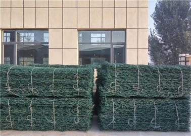 Kafes çapı 0.9m PVC kaplı yüzeyli bahçe / dekorasyon için galvanizli gabion kutular