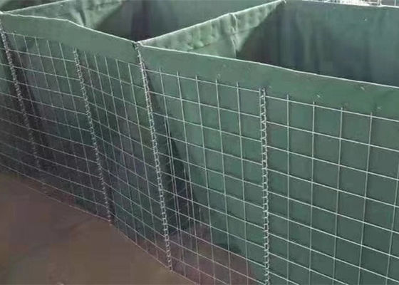 Galvanizli Soldurulmuş Askeri Gabion Kutusu Güvenlik Kumlu Askeri Savunma Bariyeri