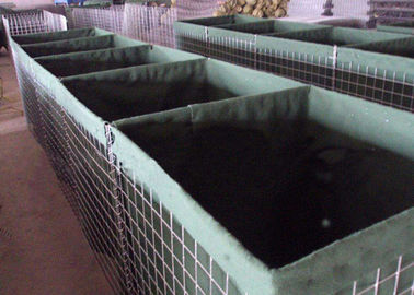 Galvanizli Soldurulmuş Askeri Gabion Kutusu Güvenlik Kumlu Askeri Savunma Bariyeri