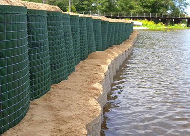 Uzun ömürlü kaynaklı askeri savunma bariyerleri / Gabion Mesh Kutusu Sel kontrolü için