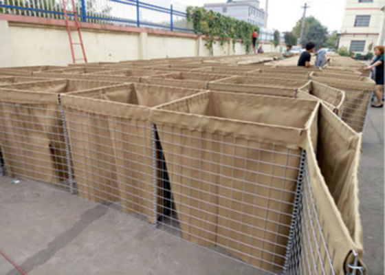 ISO Askeri Savunma Bastion Barrier / 3-6mm Kablo Diametresi için Kaynaklı Gabion Kutusu