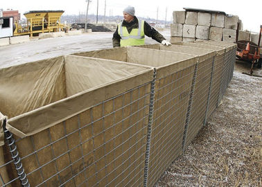 Galvanizli kaynaklı askeri savunma bariyerleri Savunma için kumlu kale