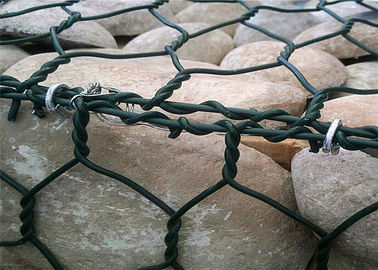 Nehir Bankası için 8 * 10 PVC Kaplı Malzeme Takviye Gabion Sepeti