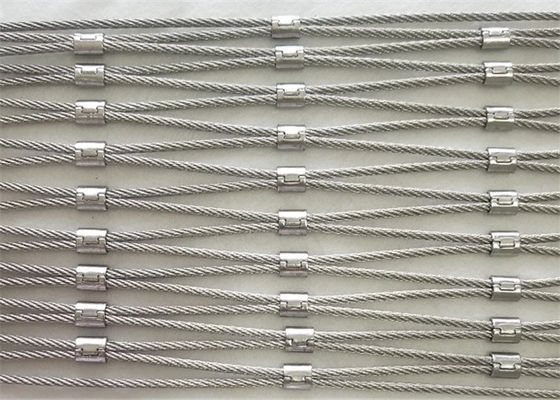 Hayvanat bahçesi kuşları için ferrule bağlantıları olan paslanmaz çelik 316 ip ağı ağı