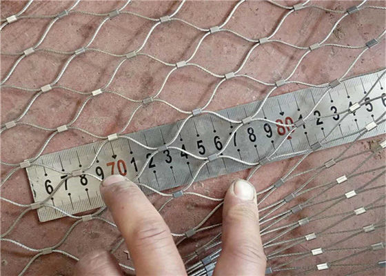 304 Esnek Paslanmaz Çelik İp Ağı Düğmeli / Ferrule