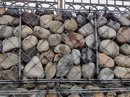 1x1x1m Gabion Tel Ağı Pvc Kaplama Kalınlığı 0.2-1mm