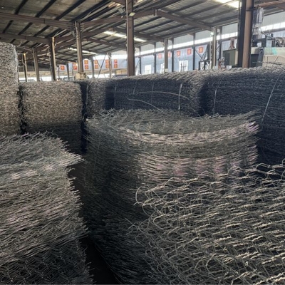 Galvanizli Gabion Sepet 2x1x1m Çift Bükümlü Çelik Hasır 2.7mm Tel